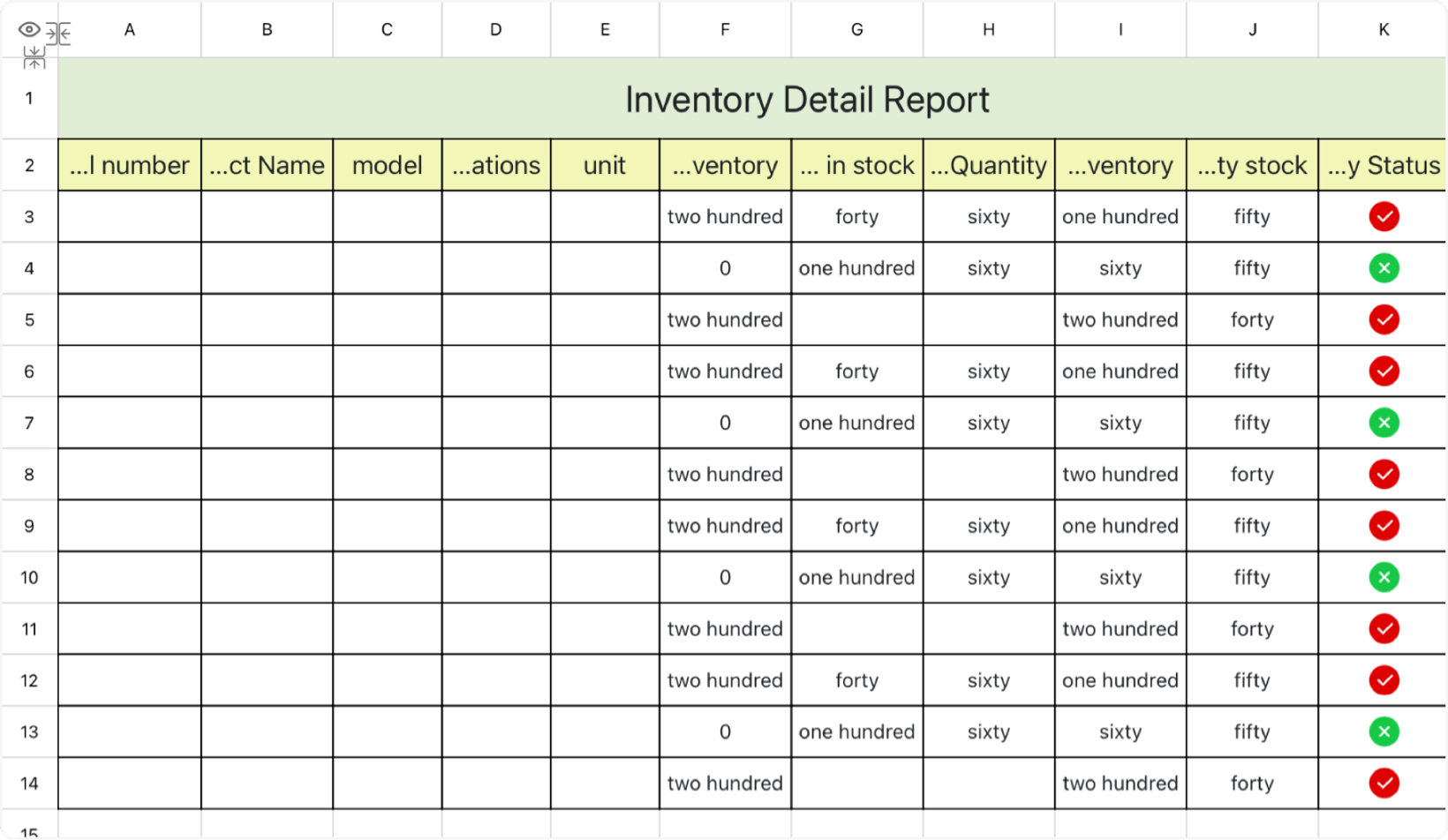 Inventory Detail Report